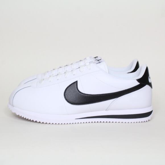 Nike Cortez White Black Men's Sneakers DM4044-105 Leather Shoes Size 10.5 - Picture 5 of 11